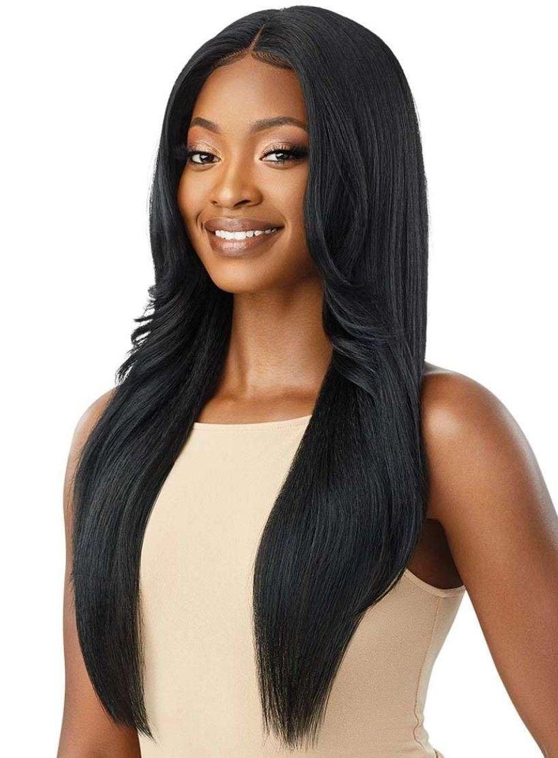 أوتر شعر مستعار صناعي من Outre، مُنتف مسبقًا، عالي الدقة، شفاف، ذو مقدمة دانتيل - كيمورا (بني داكن 2) - Image 3